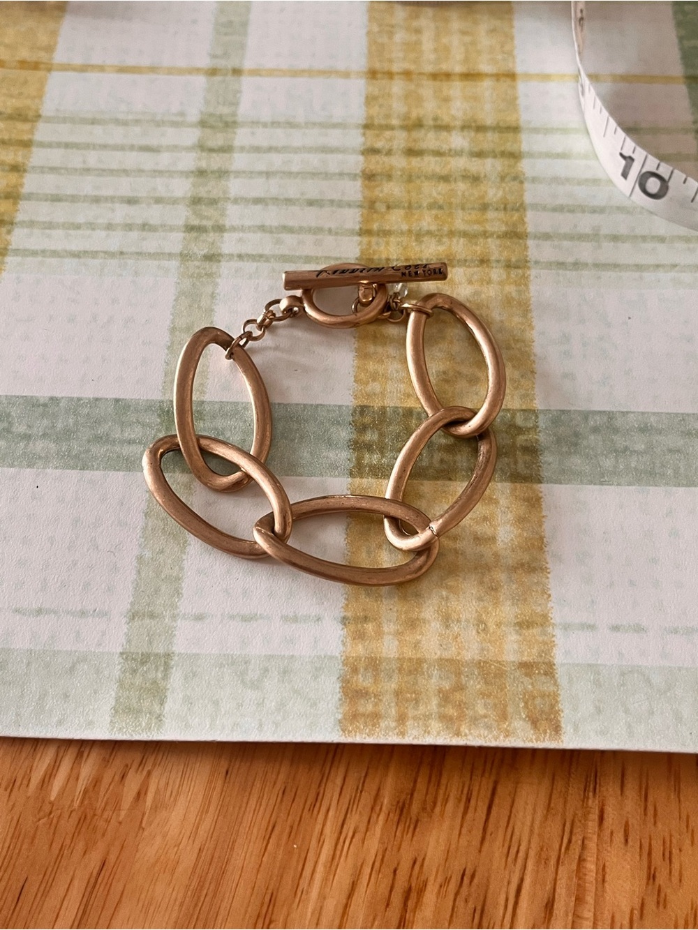 vintage Kenneth Cole New York gold-tone large oval link bracelet